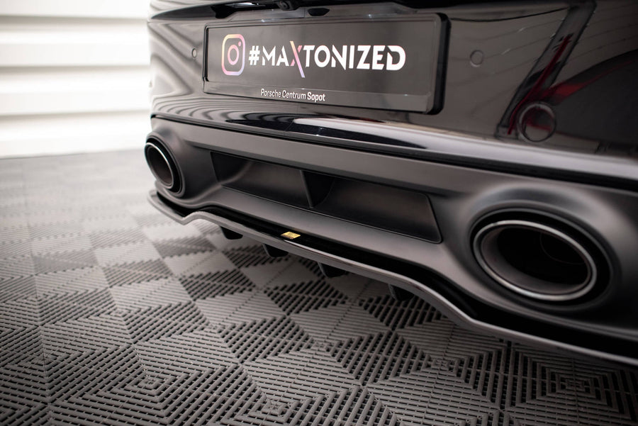 Porsche 911 (992) Turbo S Rear Splitter — vehicle view