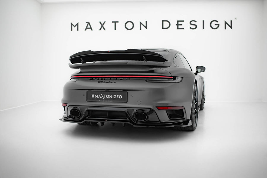Porsche 911 (992) Turbo S Sport Package Rear Splitter — vehicle view