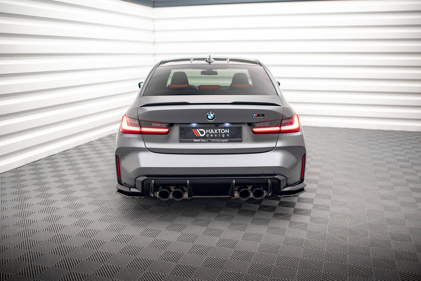 BMW M3 (G80) Rear Side Splitters V1 — vehicle view