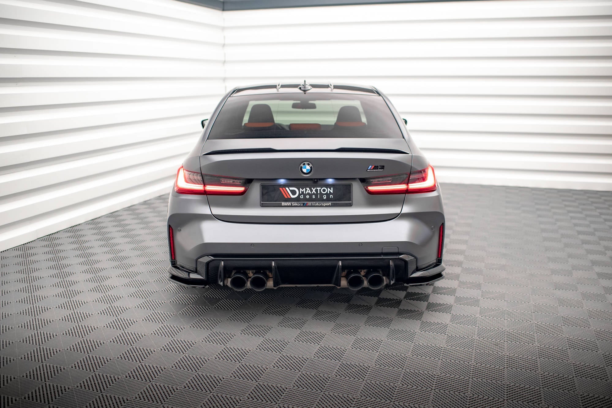 BMW M3 (G80) Rear Side Splitters V1 — vehicle view