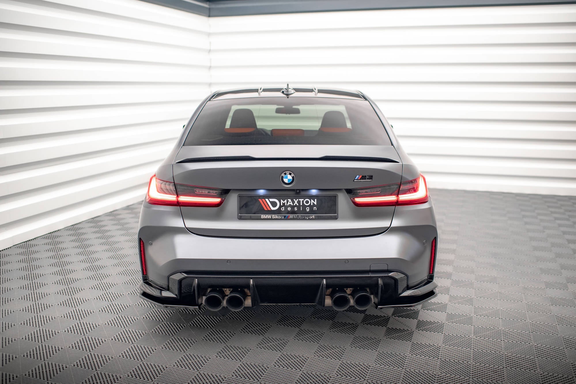 BMW M3 (G80) Rear Side Splitters V2 — vehicle view