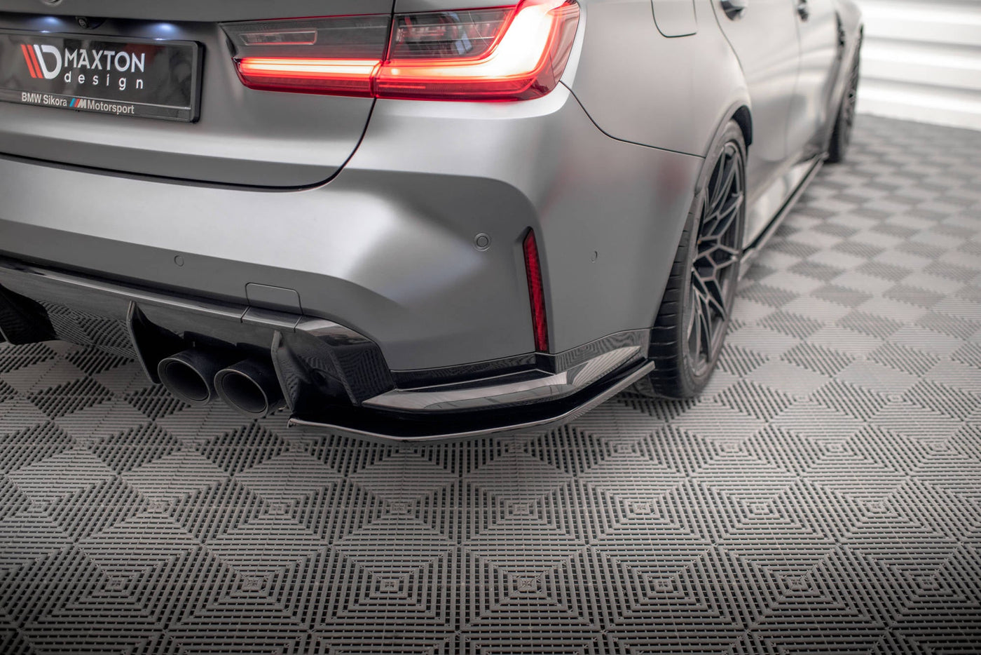 BMW M3 (G80) Rear Side Splitters V2 — vehicle view
