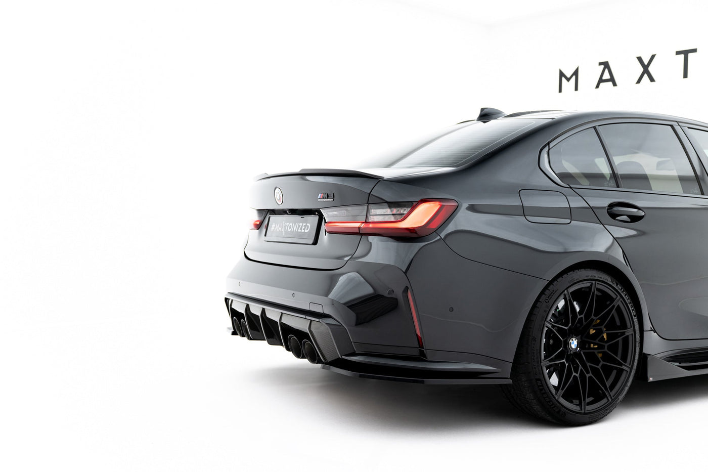 BMW M3 (G80) Rear Side Splitters V3 — vehicle view