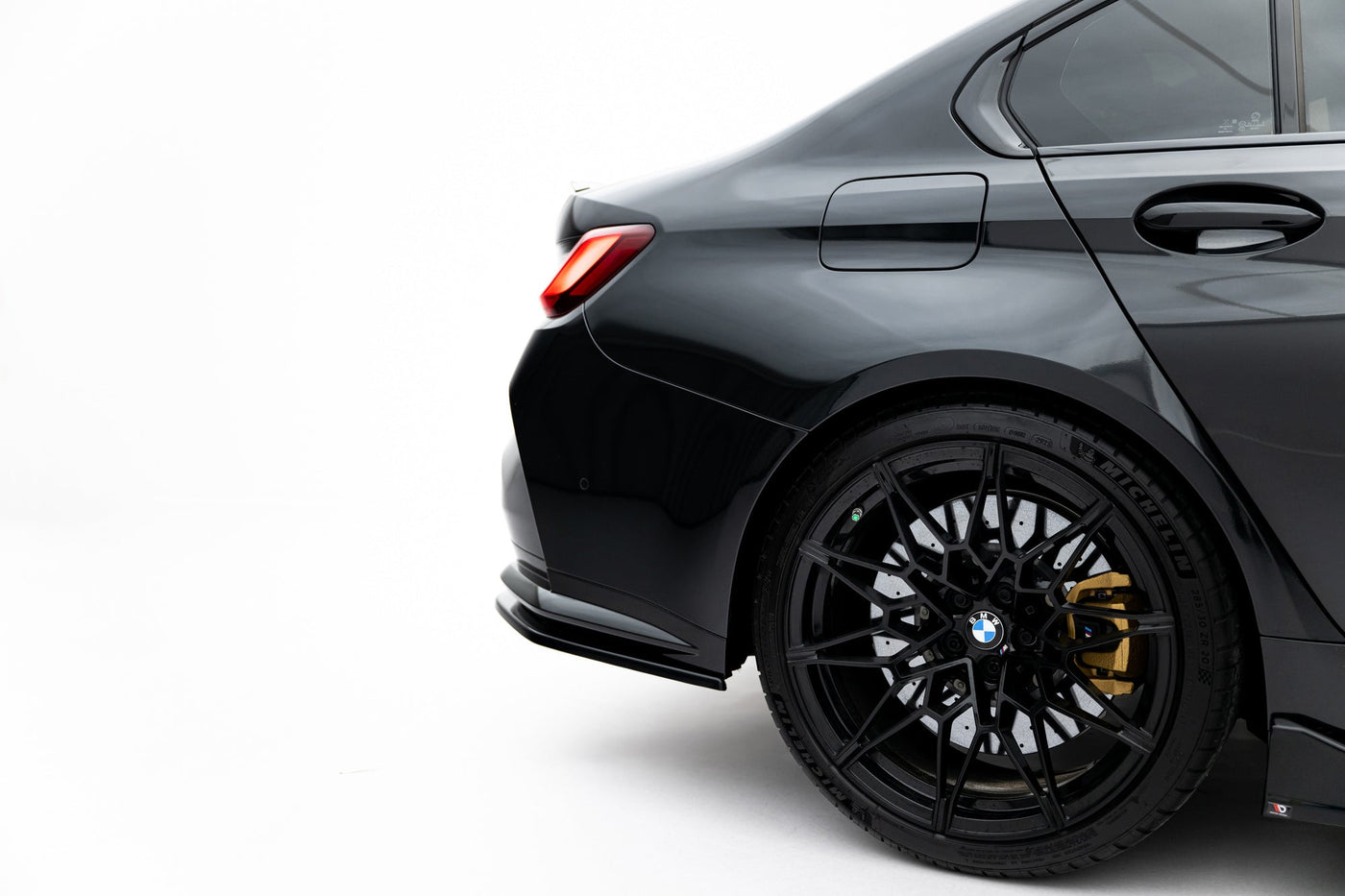 BMW M3 (G80) Rear Side Splitters V3 — vehicle view