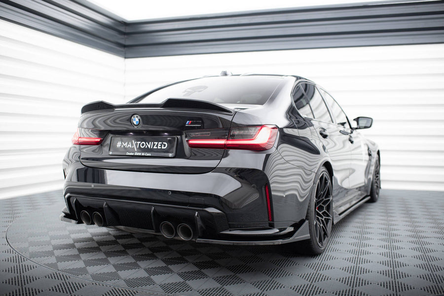 BMW M3 (G80) Rear Side Splitters V4 CSL Look — vehicle view
