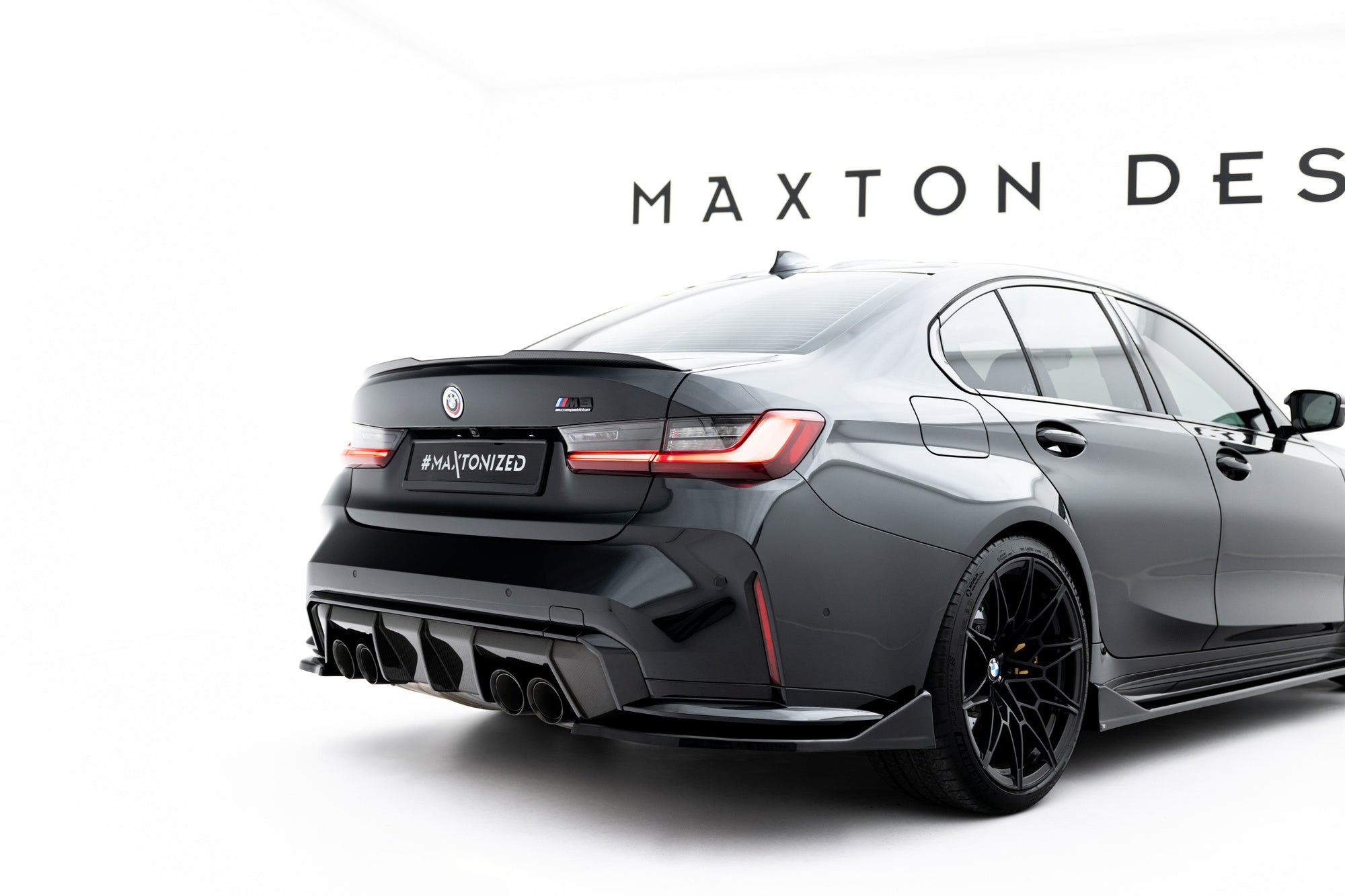 BMW M3 (G80) Rear Side Splitters V5 — vehicle view
