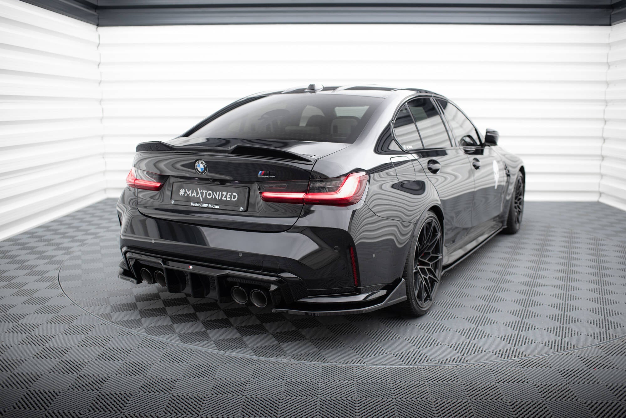 BMW M3 (G80) Rear Side Splitters V6 CSL Look — vehicle view