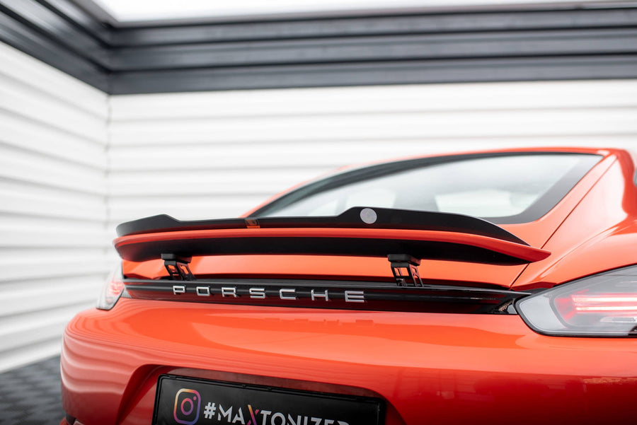 Porsche 718 Cayman Spoiler Cap — vehicle view