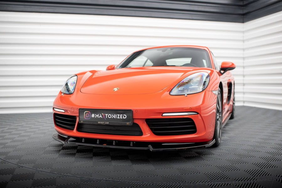 Porsche 718 Cayman Full Splitter Set — vehicle view