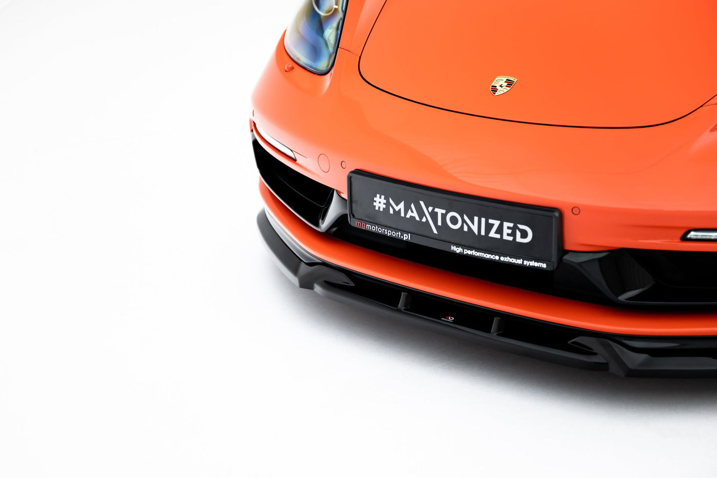 Porsche 718 Cayman GTS Full Splitter Set — vehicle view