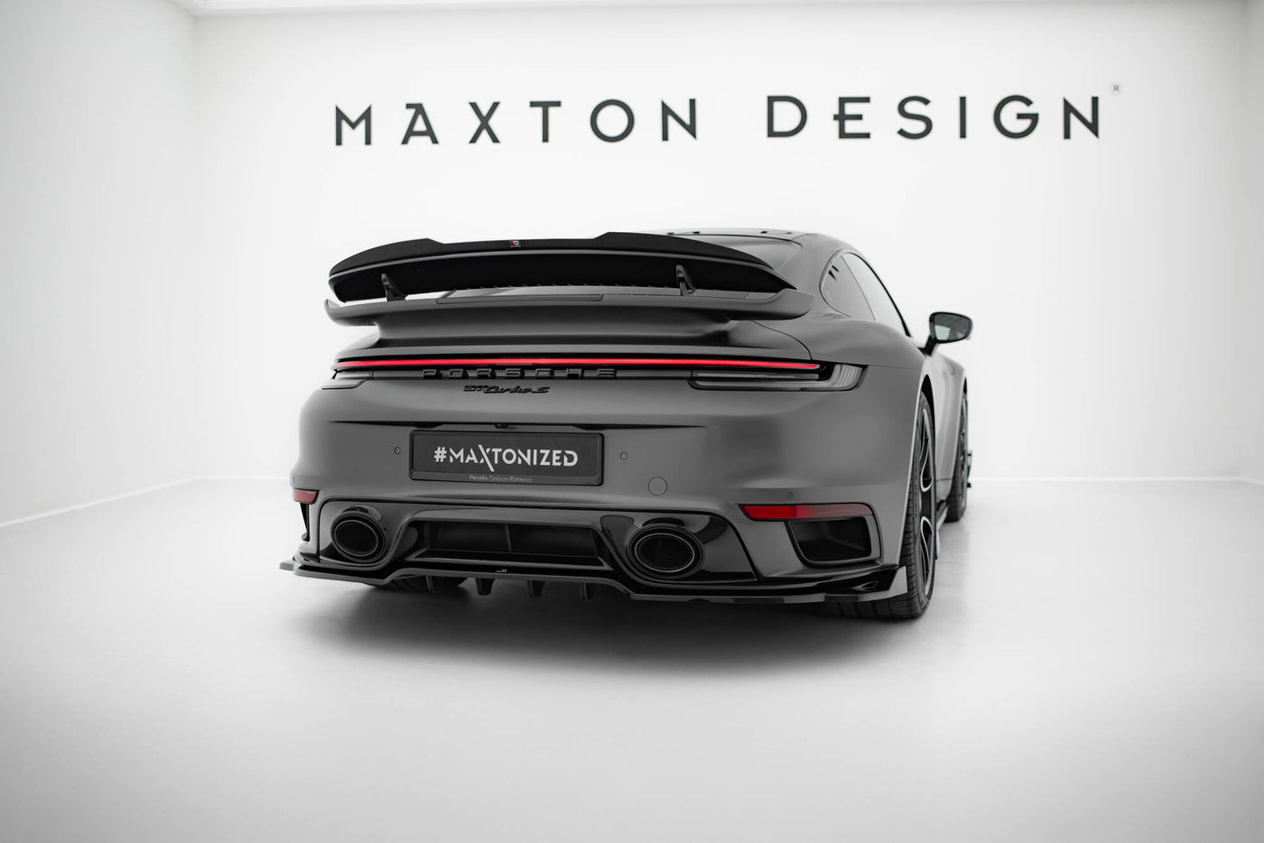 Porsche 911 (992) Turbo S Sport Package Full Splitter Set — vehicle view