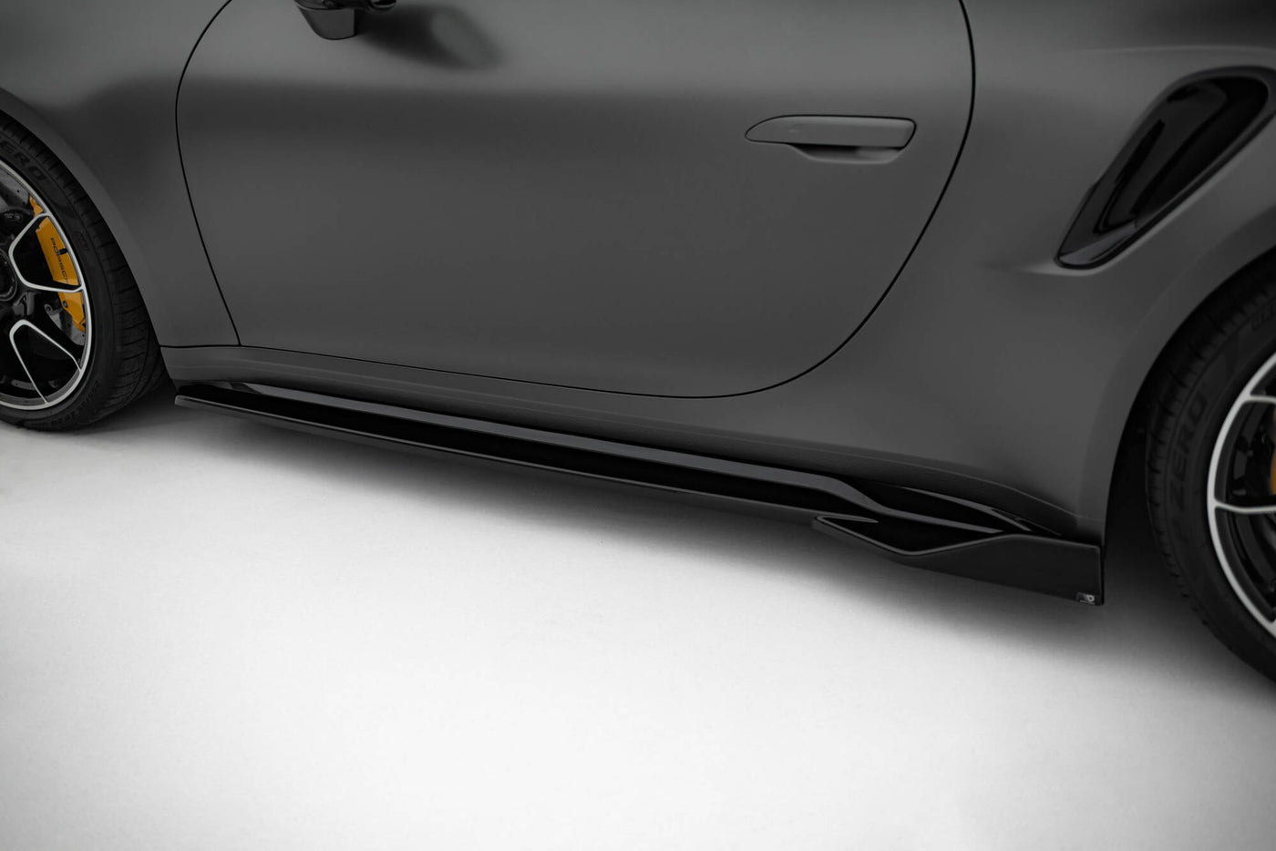 Porsche 911 (992) Turbo S Sport Package Full Splitter Set — vehicle view