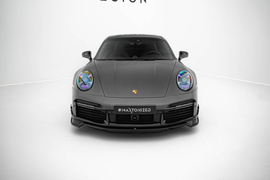 Porsche 911 (992) Turbo S Sport Package Full Splitter Set — vehicle view