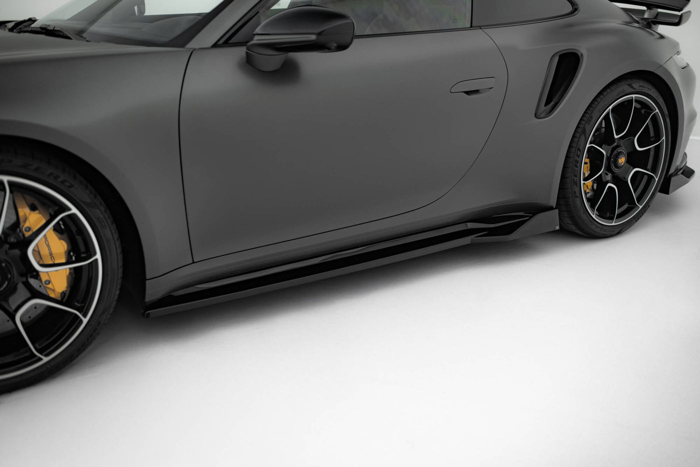 Porsche 911 (992) Turbo S Sport Package Full Splitter Set — vehicle view