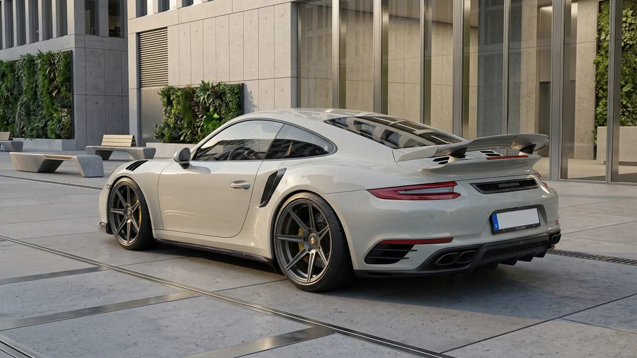 Moshammer 991.2 Turbo S in Chalk with Downforce Evo RS aero including side skirts