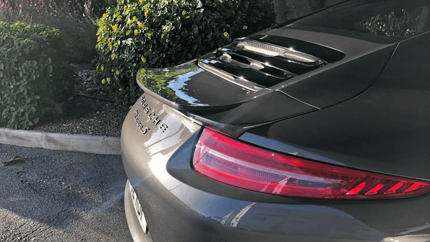 Moshammer 991 Carrera Ducktail Evo rear spoiler on Porsche 991.1 Carrera S